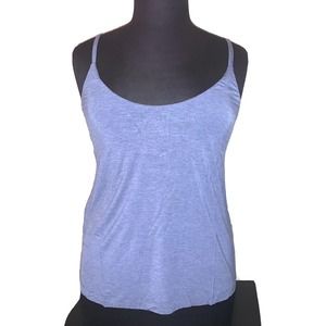 Soma Cool Nights Cami Top Adjustable Strap Shelf Bra Sleepwear -M -NWT Blue $36
